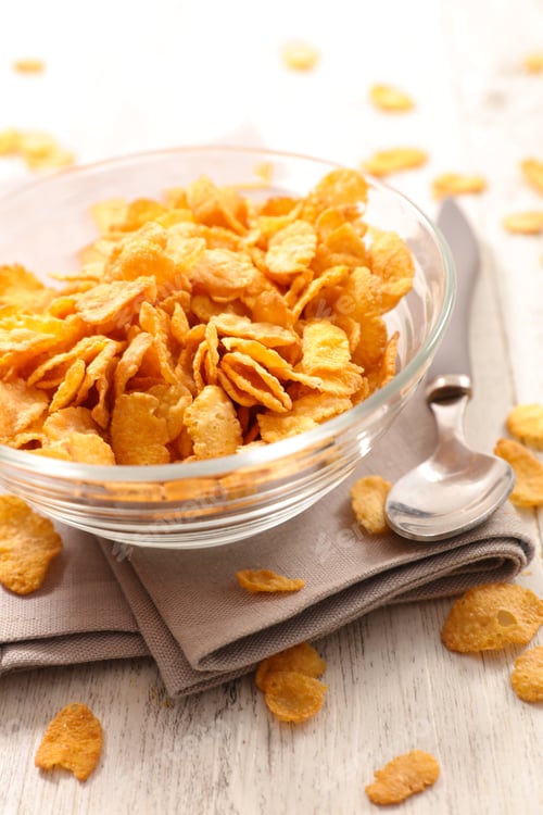 Preview: Close Up On Bowl Of Cornflakes