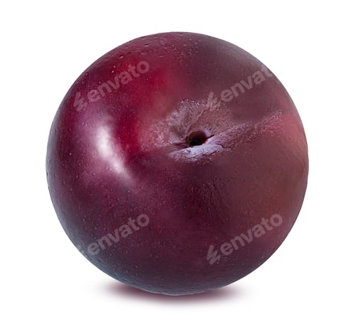 Preview: Plum On A White Background