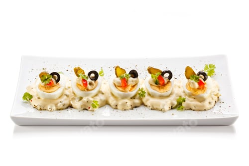 Preview: Boiled Eggs With Mayonnaise And Vegetables