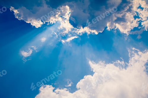 Preview: Blue Sky With White And Grey Clouds
