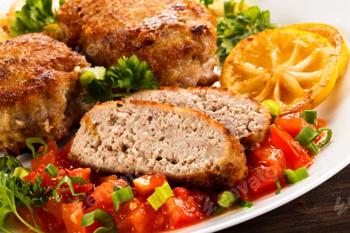 Preview: Fried Chops And Vegetable Salad