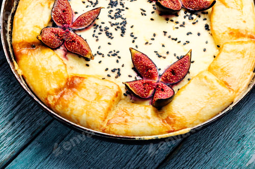 Preview: Autumn Cake, Italian Focaccia With Cottage Cheese And Figs