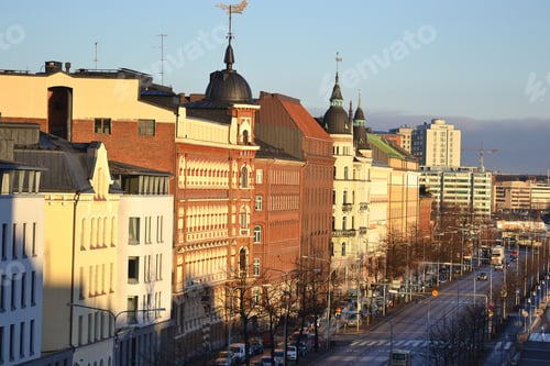 Preview: Embankment In Helsinki In The Early Autumn Morning, Finland