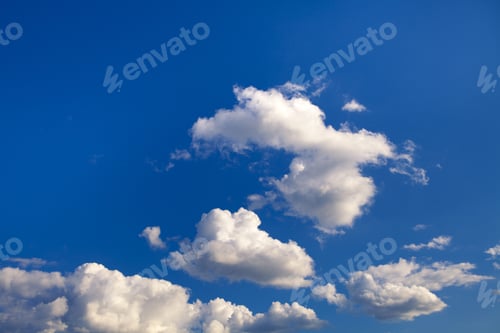 Preview: Blue Sky With White Clouds Background