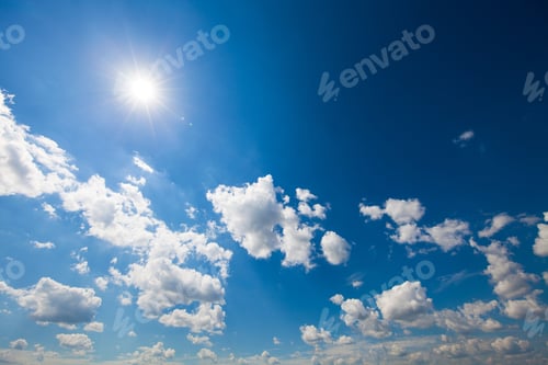 Preview: Bright Sky with Clouds on a Sunny Day