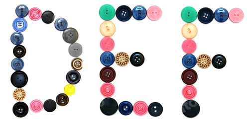 Preview: The Alphabet From Buttons For Sewing.