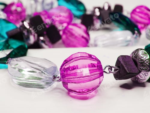 Preview: Jewelry Beads With Bright Colorful Crystals Luxury Fashion Accessory Background