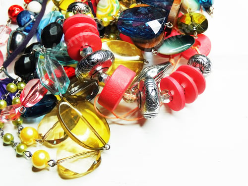 Preview: Jewelry Beads With Bright Colorful Crystals Luxury Fashion Accessory Background