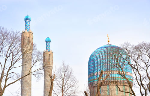 Preview: Saint Petersburg Mosque On Petrograd Side In St. Petersburg, Russia.