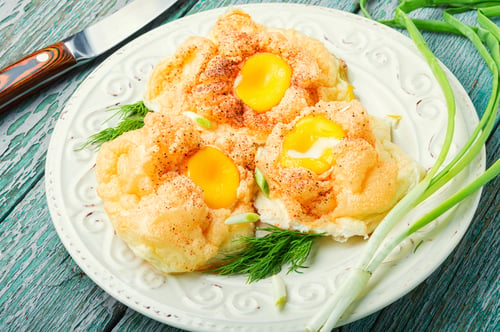 Preview: Delicious Orsini Eggs Or Fried Egg.French Cuisine.