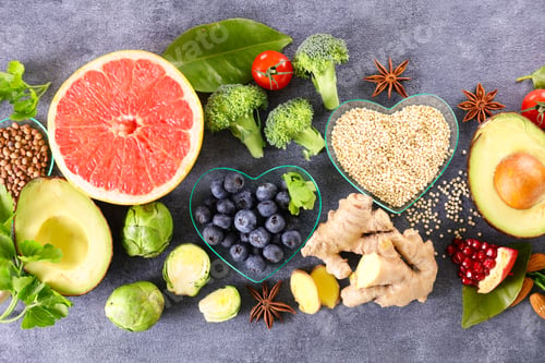 Preview: Health Food Frame Top View