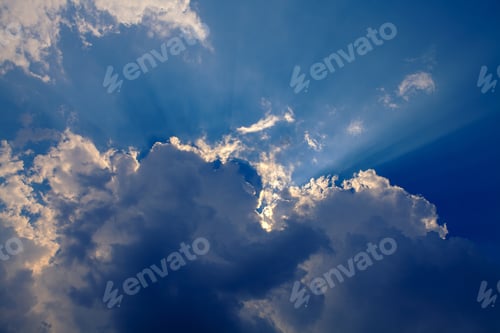 Preview: Blue Sky With White And Grey Clouds