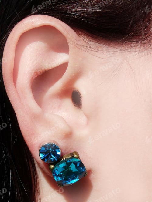 Preview: Earrings Jewelry With Crystals In Ear