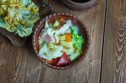 Preview: Manhattan-Style Catfish Chowder, Traditionally Describes A French Fish Stew Made With Cream
