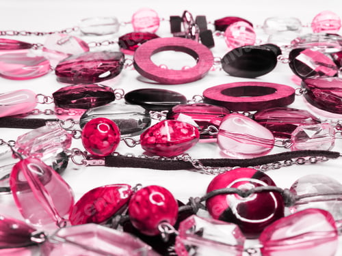 Preview: Jewelry Beads With Bright Colorful Pink Crystals Luxury Fashion Accessory Background