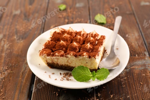 Preview: Delicious Tiramisu Cake Portion