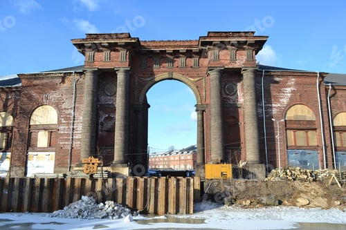 Preview: Moyka River. Water Gate Of New Holland Island At Winter. St.Petersburg