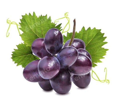 Preview: Grapes Isolated On The White Background