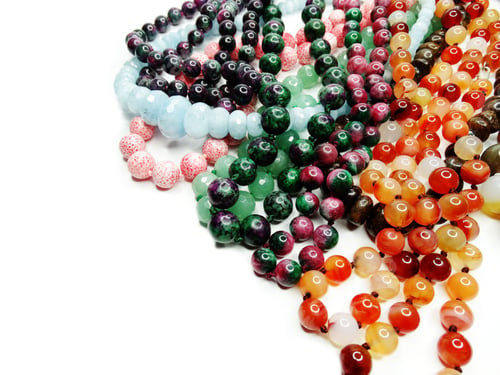 Preview: Jewelry Semiprecious Beads Made Of Geological Minerals