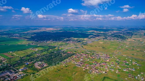Preview: Landscape Road And Field View From Above