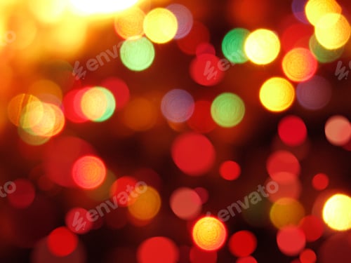 Preview: Abstract Background Colorful Blurred Christmas Light Garland