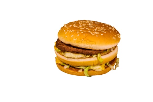 Preview: Fresh Hamburger Isolated On A White Background