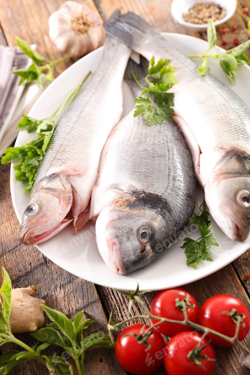 Preview: Raw Fish With Ingredient And Spices