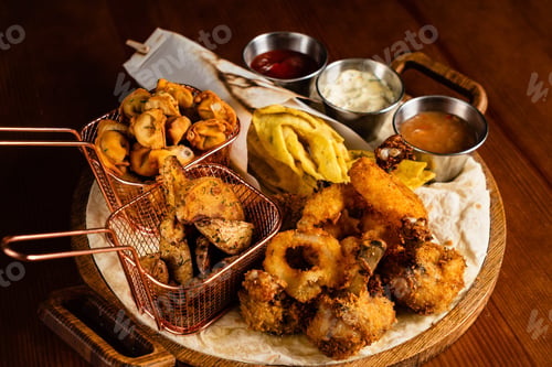 Preview: Beer Plate On The Wooden Background