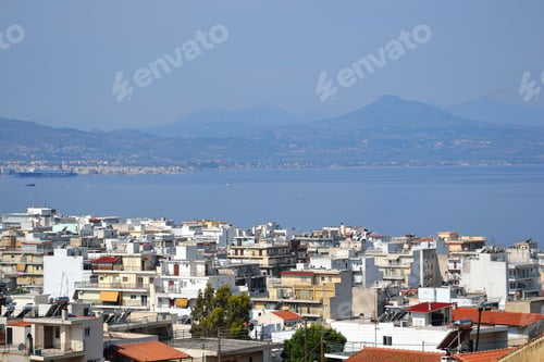 Preview: View Of The City Of Loutraki And The Ionian Sea, Greece.