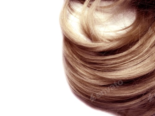 Preview: Blonde Hair Texture Close Up on White