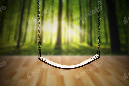 Preview: Swinging On A Background The Forest