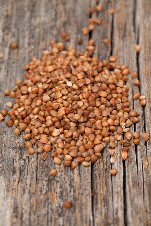 Preview: Buckwheat On An Old Wooden Surface