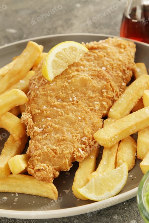 Preview: Traditional British Battered Fish And Chips