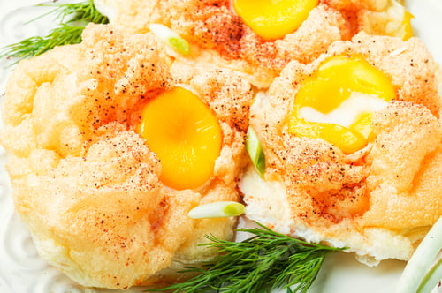 Preview: Delicious Orsini Eggs Or Fried Egg.French Cuisine.