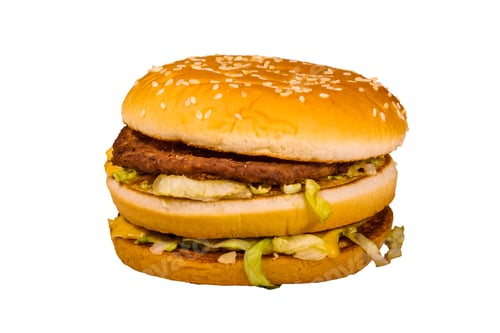 Preview: Fresh Hamburger Isolated On A White Background
