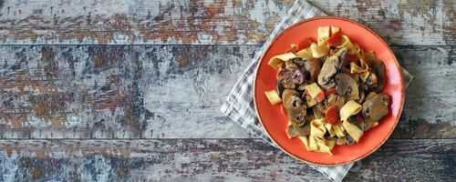 Preview: Pasta With Mushrooms In A Creamy Sauce. Mushrooms Pasta Recipe.