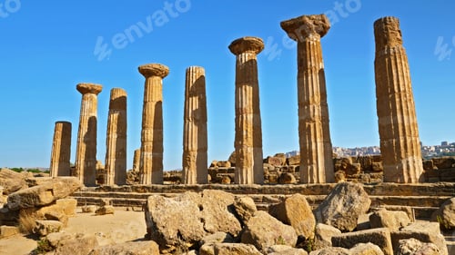 Preview: Temple Of Heracles In The Valley Of Temple In Agrigento- Sicilia, Italy