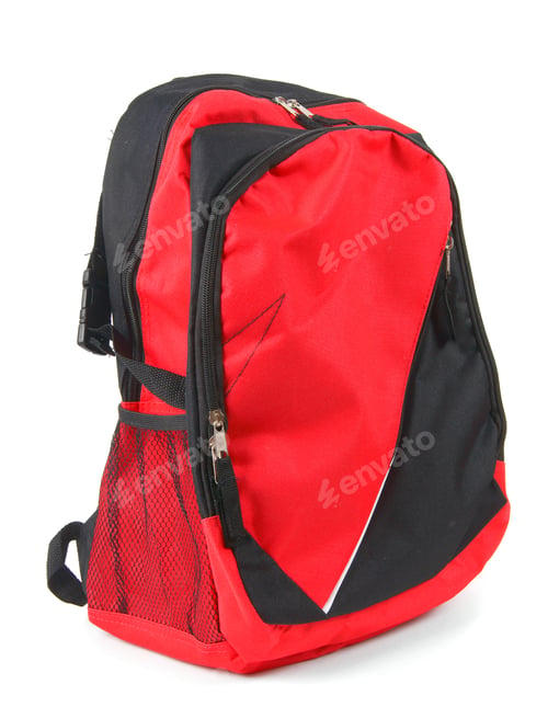 Preview: School Backpack. On A White Background.