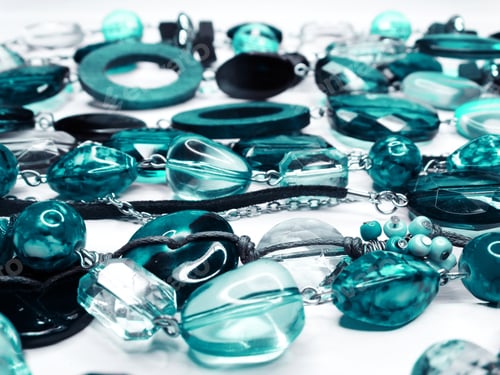 Preview: Jewelry Beads With Bright Colorful Tuquoise Crystals Luxury Fashion Accessory Background