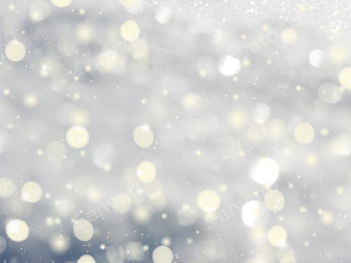 Visualização: Fundo branco abstrato colorido desfocado luz de Natal Garland Snow