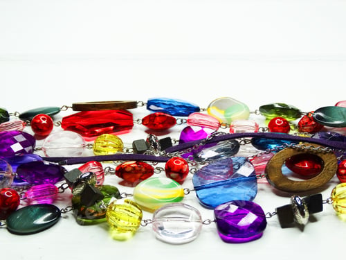 Preview: Jewelry Beads With Bright Colorful Crystals Luxury Fashion Accessory Background