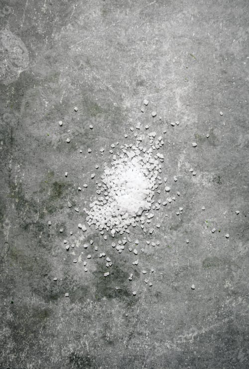 Preview: Coarse Salt. On A Stone Background. Top View