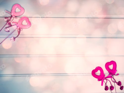 Preview: Hearts Decor Love Valentine'S Day Present On Shiny Background