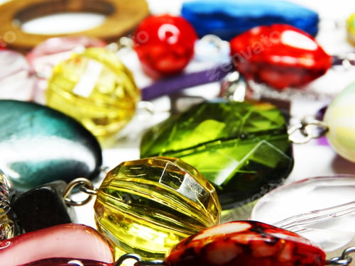 Preview: Jewelry Beads With Bright Colorful Crystals Luxury Fashion Accessory Background