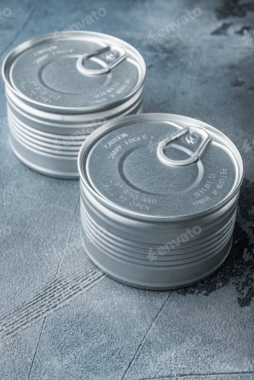 Preview: Canned Dip Tin Can, On Gray Background