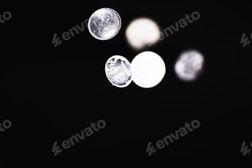 Preview: Volatility Of The National Currency. Russian Coins With Inscription "Ruble". Low Ruble Exchange