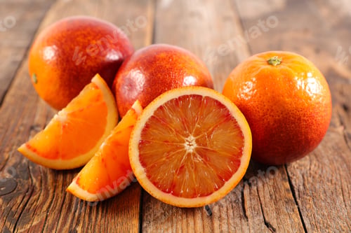 Preview: Bloody Orange On Wood Background