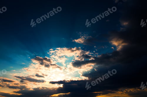 Preview: Blue Sky With Clouds And Sun
