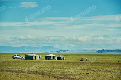 Preview: Mongolian Pastures In The Area Zavkhan River, River In The Govi-Altai Mongolia