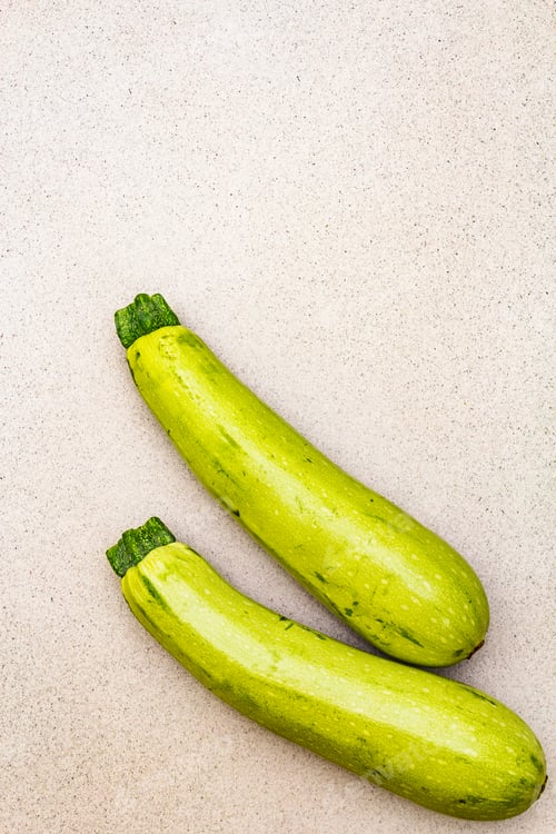 Preview: Bright Green Courgette. Fresh Vegetables For Cooking. Harvest On Stone Background, Isolated, Copy